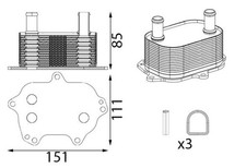 MAHLE Ölkühler, Motoröl CLC 430 000S für AUDI