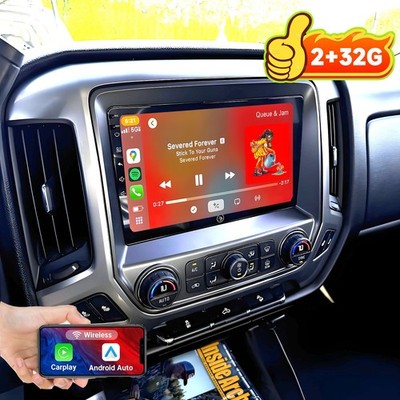 13.1" Carplay Stereo Radio – Fits 2014-2018 Chevy Silverado & GMC Sierra – HIZPO – Android 13 – 6GB/64GB – GPS + CAM