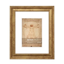 8x10 Rustic Bronze Gold Beveled Egress Ornate Classic Picture Frame, Matted f...