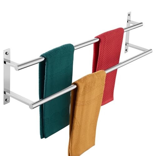 Racks 32 Inch Double Towel Bars Bath 32-inch Polished Chrome