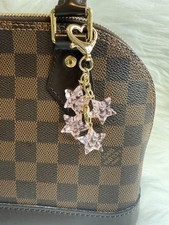 Pink Star Bag Charm Keychain Jelly Cluster Fruit Heart clip Handmade Gift