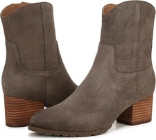 Vionic Women's Bishop Stone Waxy Suede Ankle Boot NW/OB 6.5M