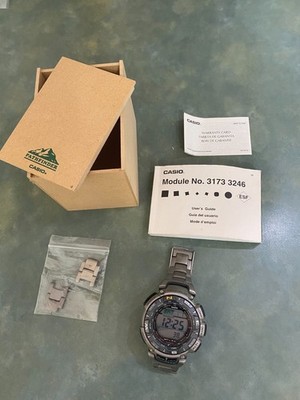 Casio Pathfinder PAG-240T Titanium - Triple Sensor   Tough Solar   Excellent