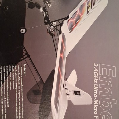 E-Flite 2.4GHz Ultra-Micro BNF Electric Foam RC Airplane White/Black/Orange