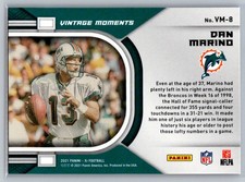 2021 Panini XR #VM-8 Dan Marino Vintage Moments Red #/149