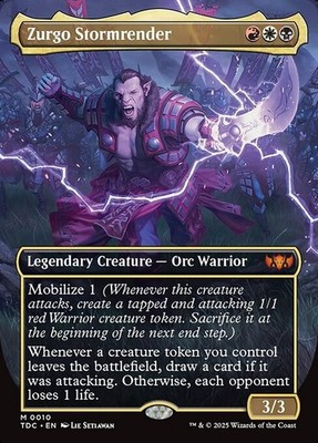 Magic/MTG Zurgo Stormrender TDC-10 Mythic Englisch Neu Foil