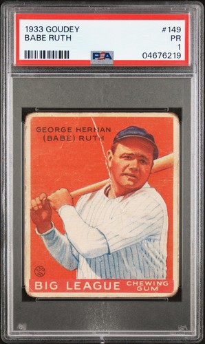1933 GOUDEY #149 BABE RUTH PSA 1