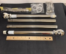 Telescoping Curtain Rods Lot of 5 34-52 Inch 1" Diameter Adjustable Heavy Duty