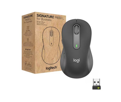 Logitech Signature M650 Business Bluetooth Wireless Silent Mouse, Logi Graphite