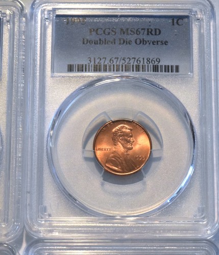 Lot (4) PCGS 1C MS 66 67 RD Doubled Die Obverse Lincoln Cent Better Error Penn y - Picture 5 of 10