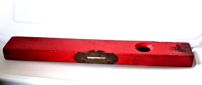 Antique Upson Nut Co. Wood Brass Level 18" Unionville, Connecticut