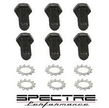 6 Spectre Ford Chevy Flywheel Bolt Washer Set 716-20 X 1 Grd 8 Black Oxide