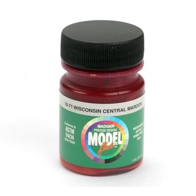Badger 16-71 WC Maroon Modelflex Railroad Acrylic Paint - 1 oz. Bottle