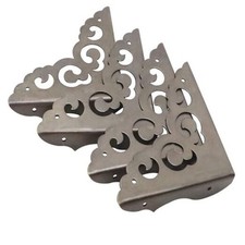 4Pcs Table Corner Protectors, 2.6"x2.6" Metal Corner Protector, Antique Bronze
