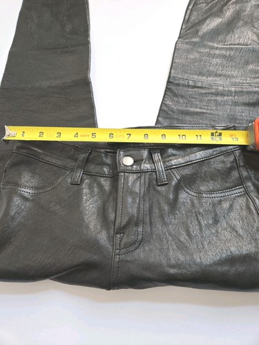 J BRAND L8029 Nicola Lamb Leather Moto Zip Skinny Pants Size 25 Black EUC - Picture 6 of 14