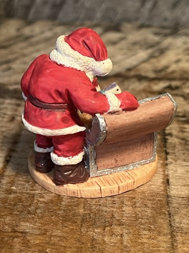 Vintage Weihnachten Weihnachtsmann Trimmen Weihnachtsbaum mit Elfen - Bild 6 von 10