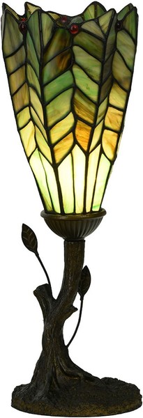 LumiLamp 5LL-6337 Tiffany Tischlampe GrüN 15X42 Cm-image