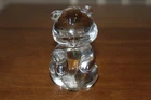 Fenton Art Glass August Birthstone Light Green Peridot Heart Bear Figurine