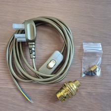 Wooden Base Lamp Kit 8 with Brass Un-Switched Lampholder