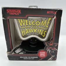 Stranger Things Welcome to Hawkins Neon Logo Desktop Light Open Box