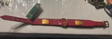 Vtg Harrods x Hunter Intl Red Leather Dog Col...