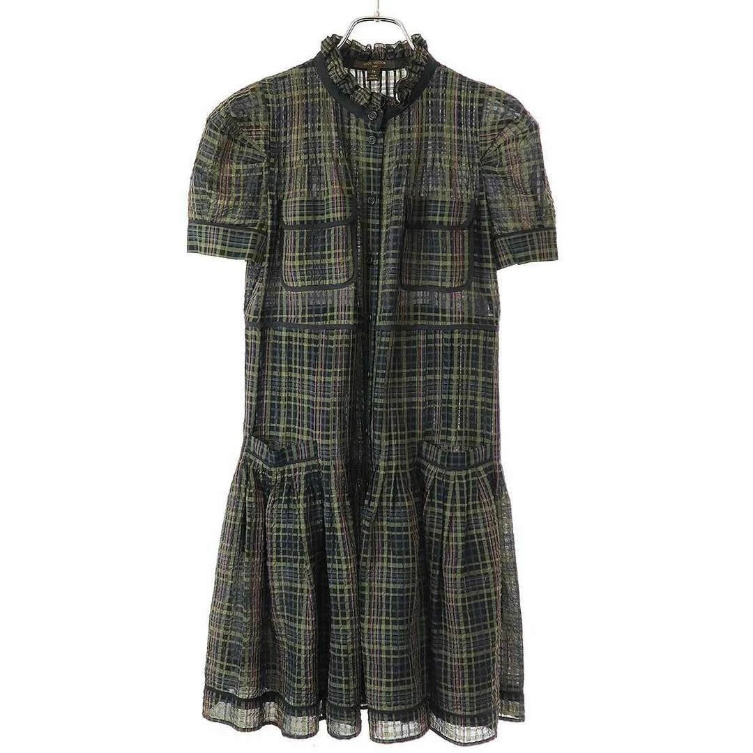 LOUIS VUITTON（LV） Abito Louis Vuitton 10aw check trasparente manica corta WRDR22TAP mix 34 usato0
