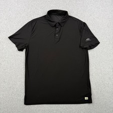 Vuori Polo Shirt Mens Large Black Strato Tech Summit Golf Club Performance V188