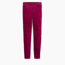 J. Crew Mercantile Magenta Pink Velvet Slim Leg Pants Size 27