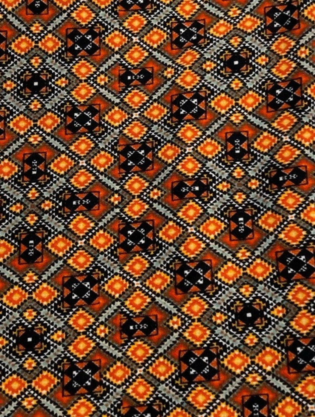 Leggings LuLaRoe OS tamanho único xadrez laranja colorida RETRO cintura elástica diamante - Imagem 3 de 4