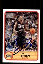 Signed Basketball Card Auto Willie Green 2003-04 Bazooka #269 Philadelphia 76ers