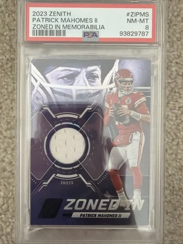 Patrick Mahomes Card PSA RELIC Zoned In Patch