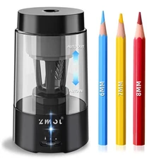 Fully Automatic Pencil Sharpener for Classroom, Hands-Free,Battery Operated R...