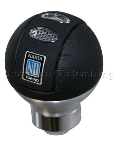 Nardi Gear Shift Knob Orbit Black Leather & Aluminum 75th Anniversary - Bild 2 von 9