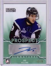 JOE VELENO 15/16 Leaf Prospects GREEN Auto Autograph #12/20 Rookie Signatures