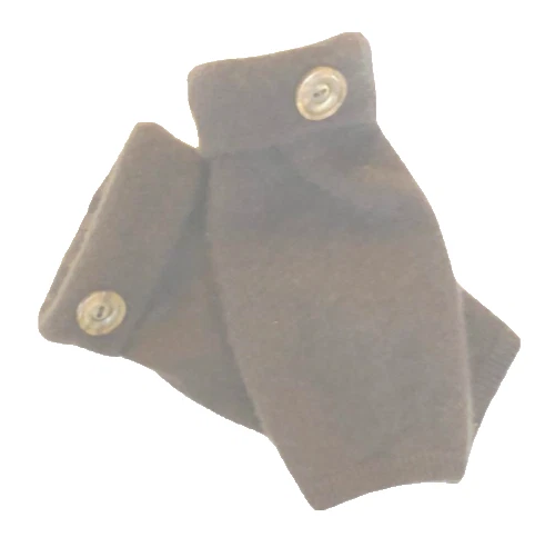 FINGERLESS GLOVES BROWN DARK 100% CASHMERE ONE SIZE S M L OS MITT WOMEN'S LADIES