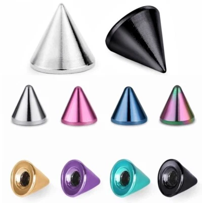 5X Spare Cone Ball Replacement Piercing Barbell Ring Bar Labret Lip Ear Tragus - Image 1 of 3