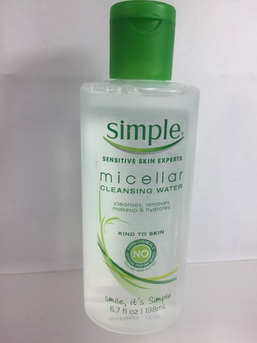 Simple Sensitive Micellar Cleansing Water Removes MakeUp 6.7oz COMBINE SHIPPING - Picture 2 of 3