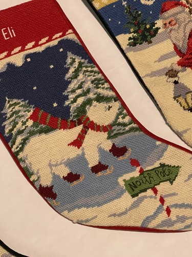 Set 5 Lands End PERSONALISIERTE Nadelspitze Wolle Weihnachten Strümpfe Mantel Dekor - Bild 9 von 13