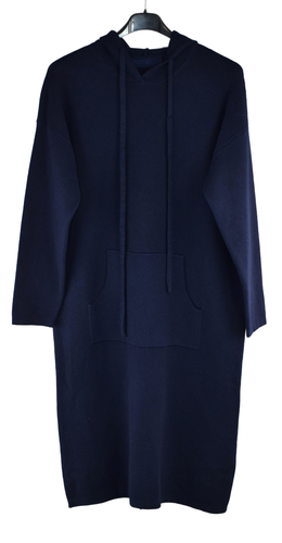 Italian Lagenlook Hooded Long Jumper Dress with Pockets Autumn Winter Collection - Picture 18 of 20