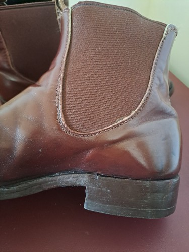 RM Williams Percy Boots Mens 8.5 Craftsman Brown Leather Pull On Chelsea Cowboy - Picture 14 of 24