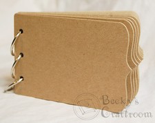 3.25" x 5" Mini Chipboard Album 6 10 bracket-edge pages 3 rings