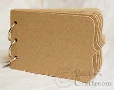 3.25" x 5" Mini Chipboard Album #6 10 bracket-edge pages 3 rings