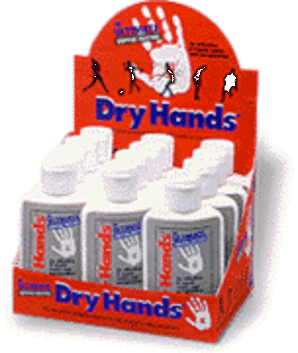 DRY HANDS 2 oz.(12 PACK CASE) Sport Grip Powder for Pole Dancing, Baseball, Golf - Picture 2 of 2