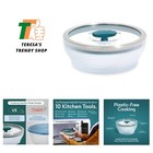 Cookware Plastic-Free Microwave Dish, 2-Piece Medium Shallow Glass Storage Co.