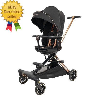 Lightweight Folding Stroller Wagon for Baby & Toddler Travel, 360° Reversible Se