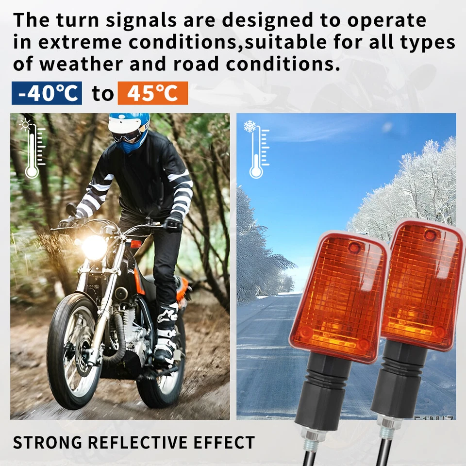 4PCS/SET Turn Signal Indicators Light For Suzuki DR350S DR650 DR 125 200 GSXR750 Foto 4 de 4