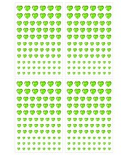 4 Sizes 6mm 8mm 10mm 12mm Acrylic Heart Rhinestones Stickers Crystal Gems