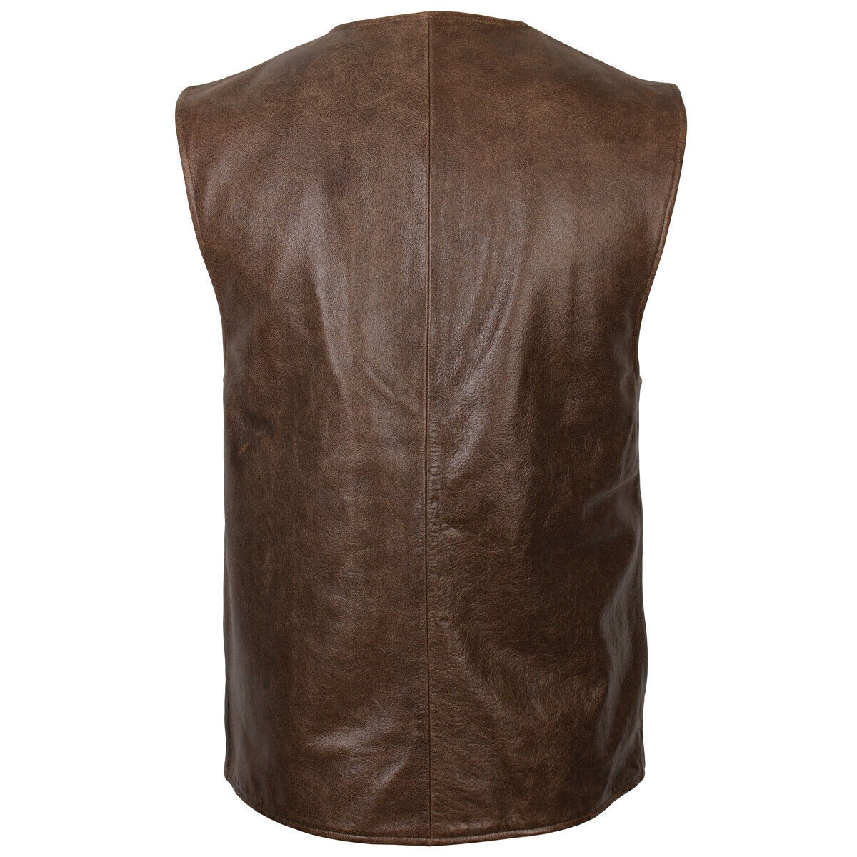 Brown Men's WW1 British Repro Jerkin Army Leather Vest Coat Free Ship