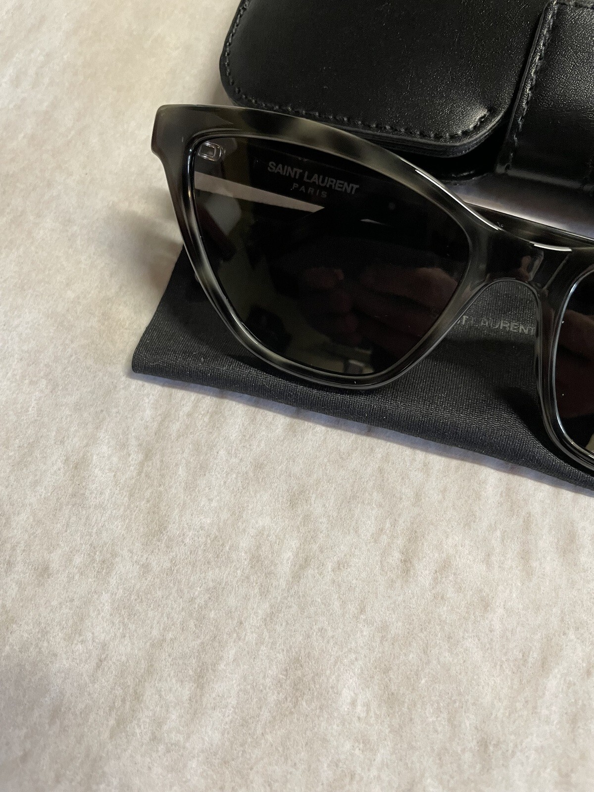 Occhiali da sole donna Saint Laurent SL 333 004 grigio avana occhio di gatto SL333