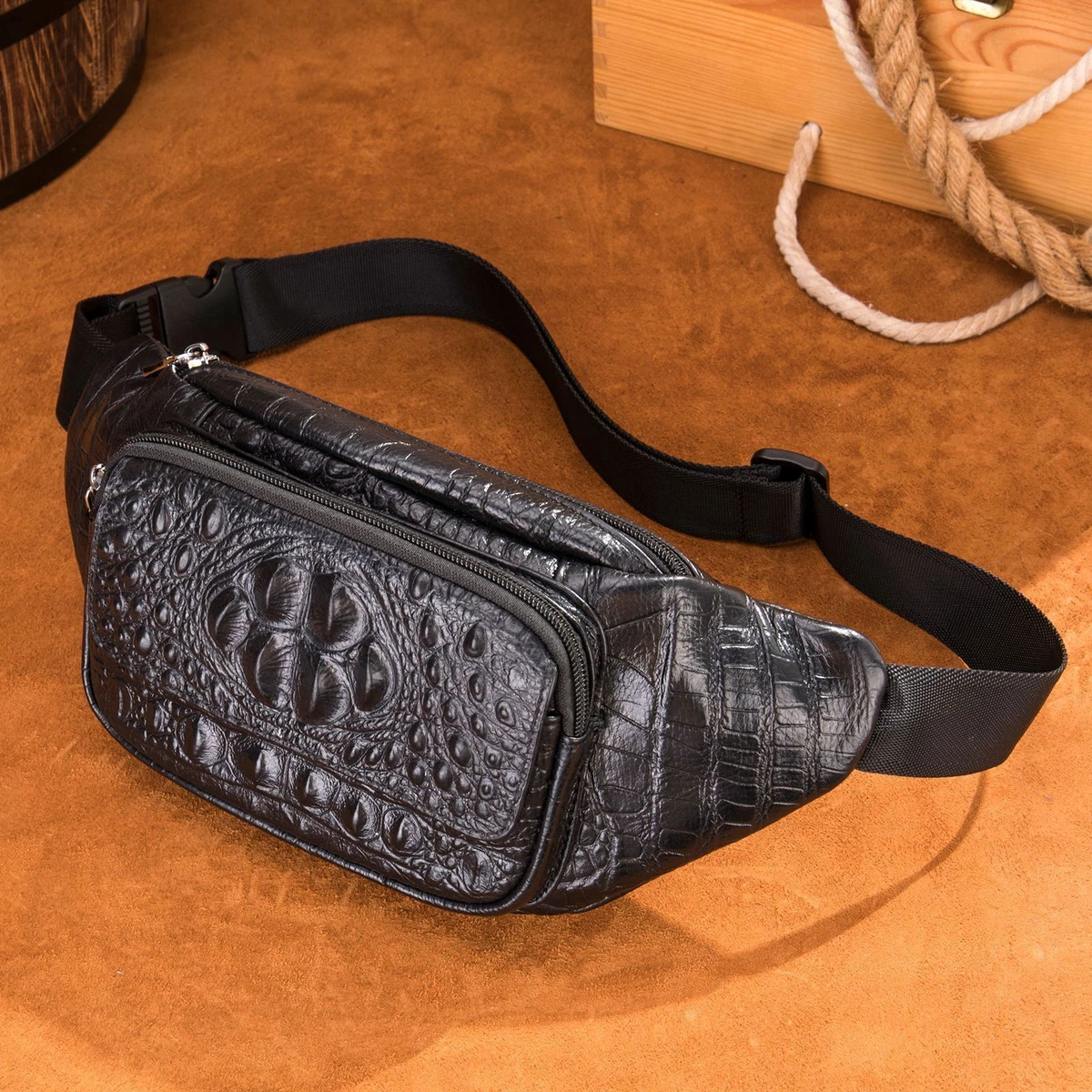 Crocodile fanny pack sale